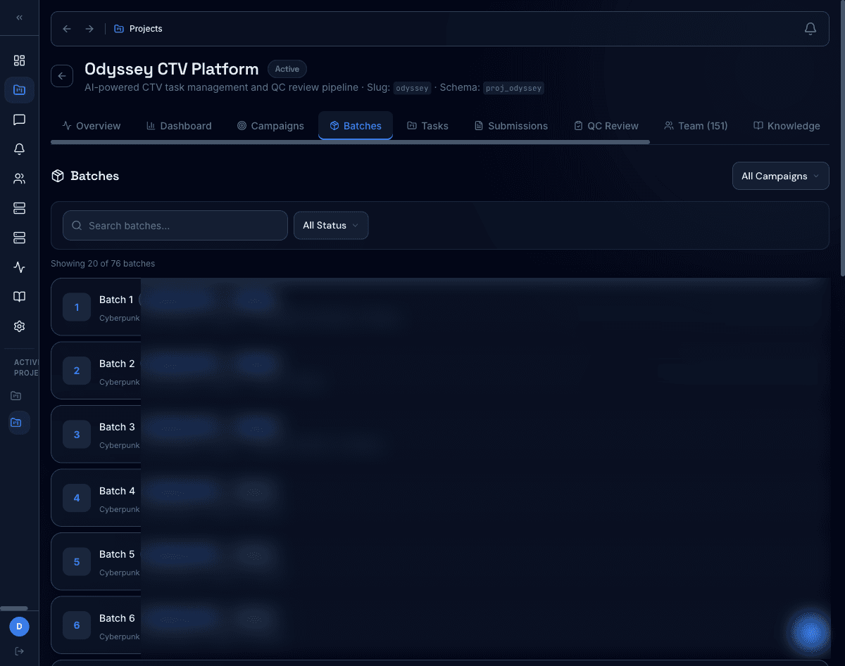 Batched assignment + status visibility