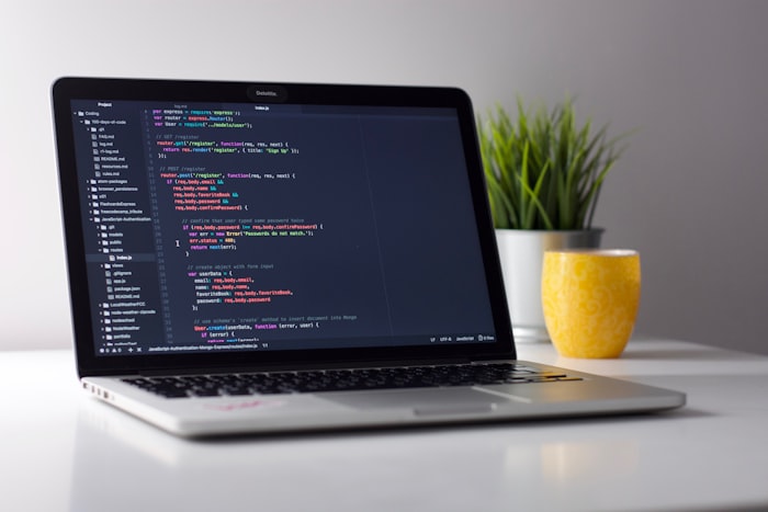Code on screen